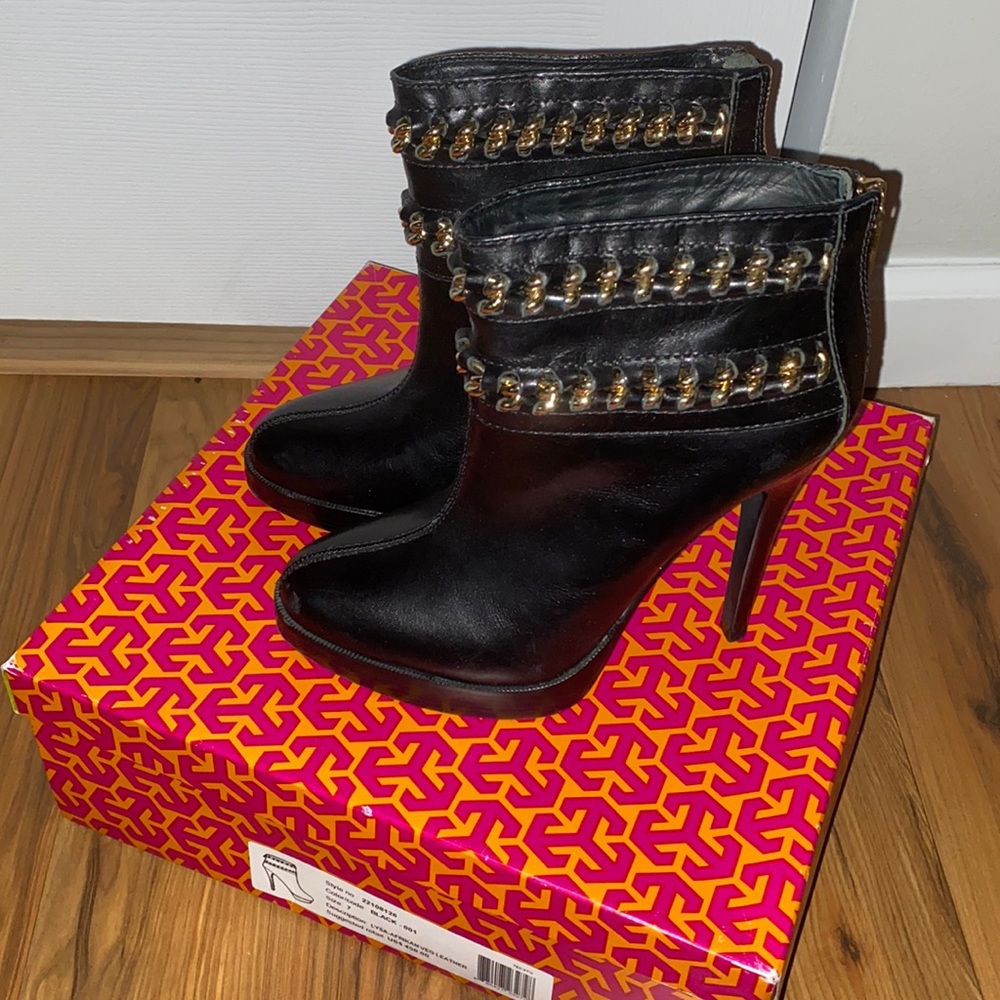 Tory Burch Chain Booties - EUC - Size 7